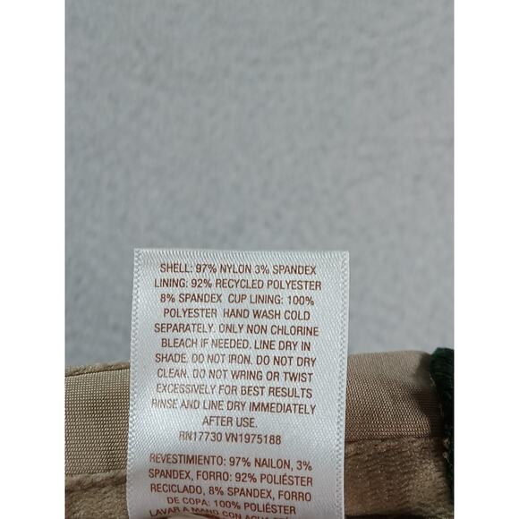 Shade & Shore Bikini Set Womens 32B Small Green Underwire Padded Pique NWT - Picture 8 of 9